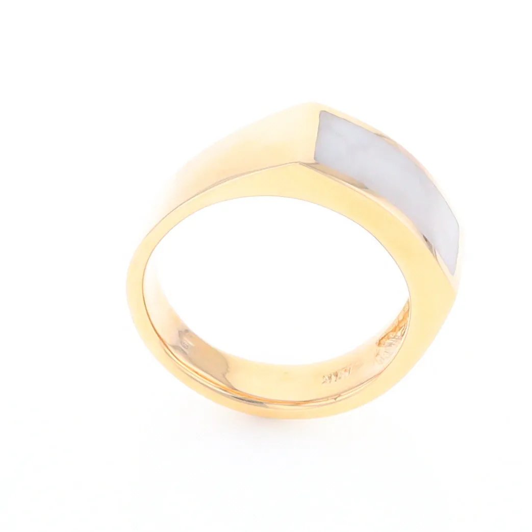 Rectangle Historic Quartz Inlaid Ring