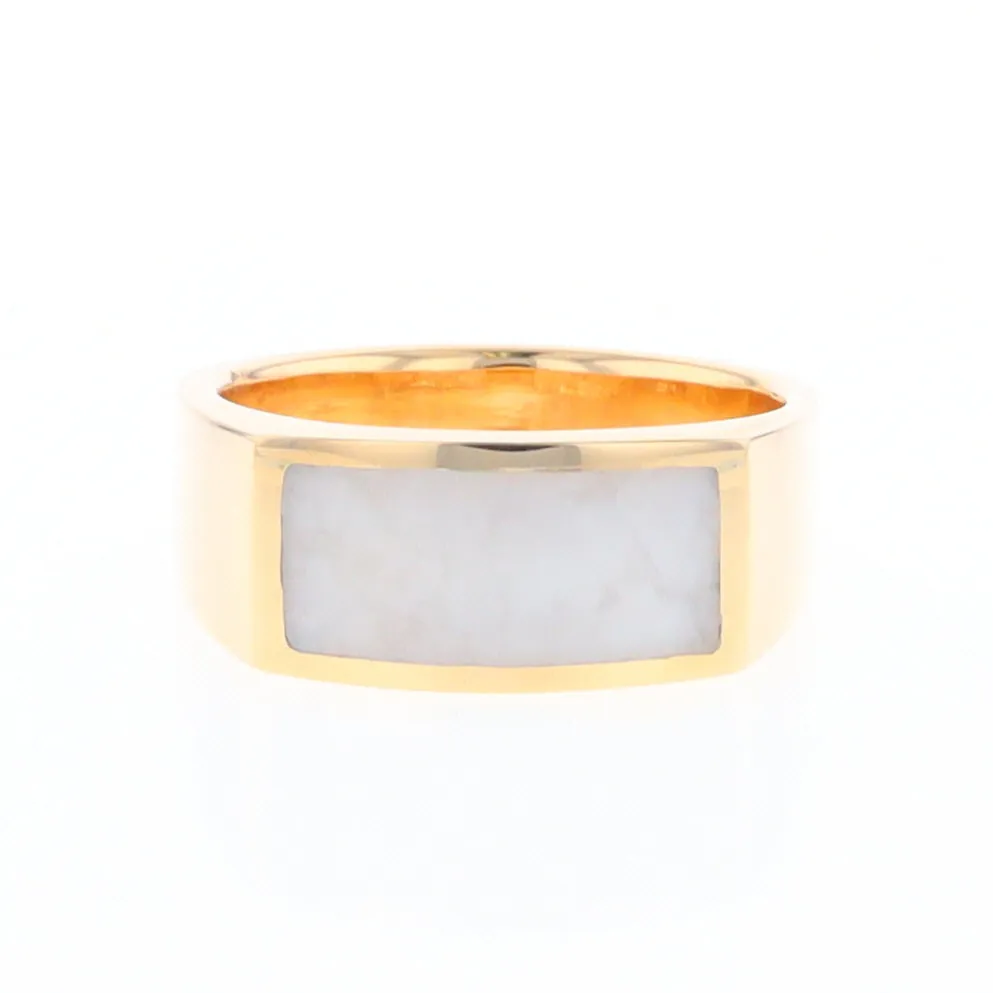 Rectangle Historic Quartz Inlaid Ring