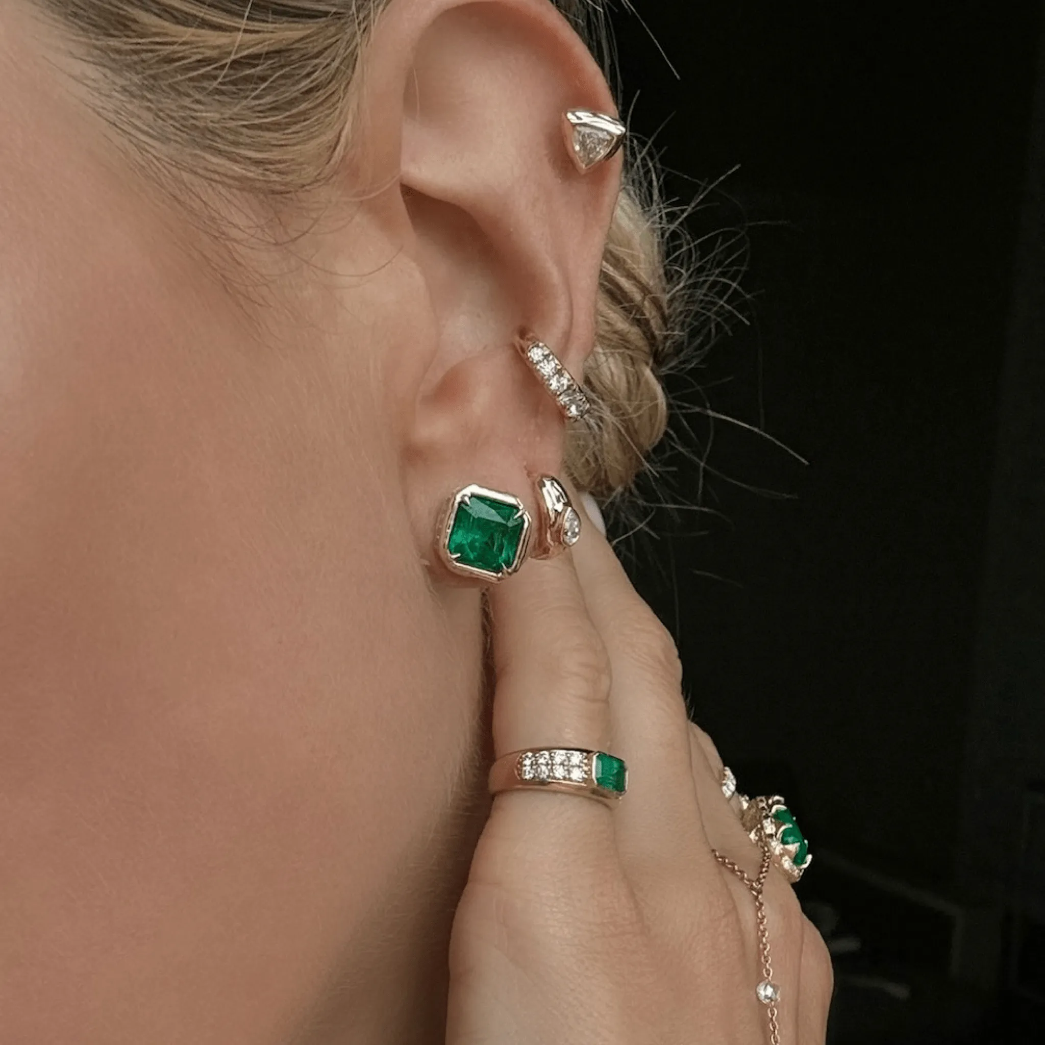 River Trillion Diamond Stud