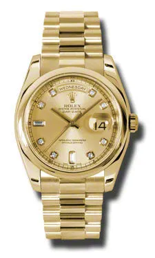 Rolex - Day-Date President Yellow Gold - Domed Bezel