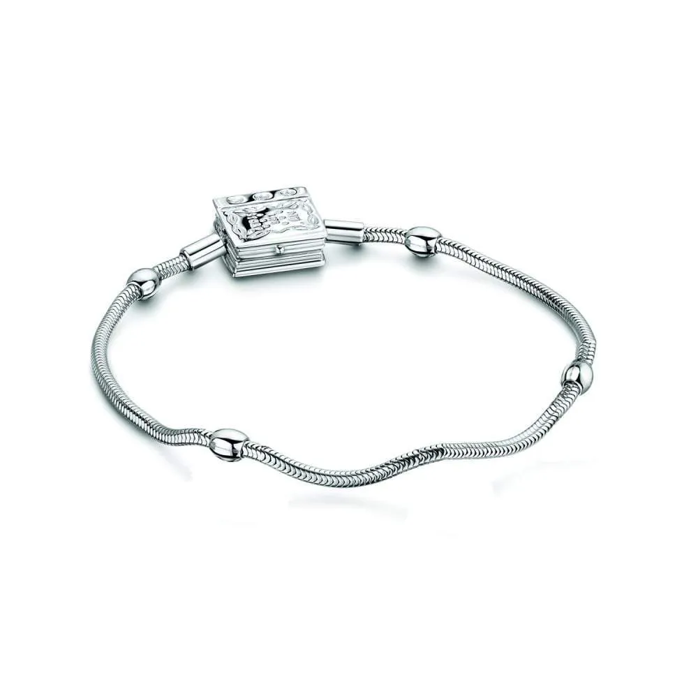 Storywheels Silver Diamond snake bracelet 20cm