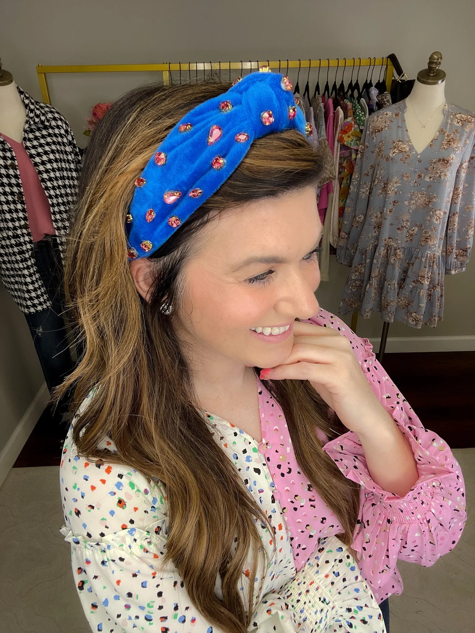 Top it Off Headband in Royal