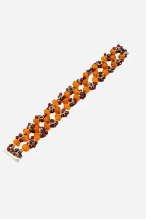 Two Strand Garnet & Carnelian Bracelet
