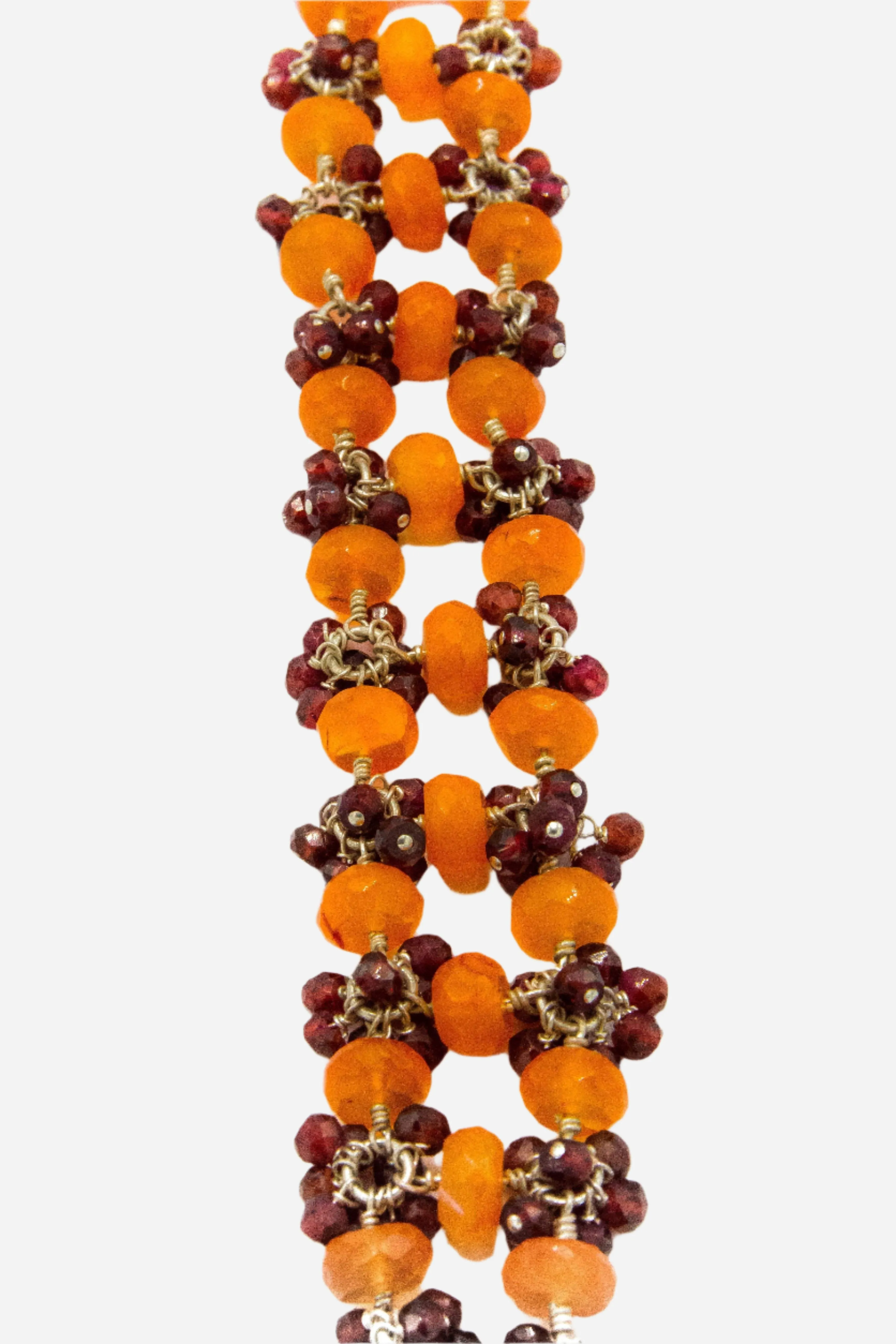 Two Strand Garnet & Carnelian Bracelet