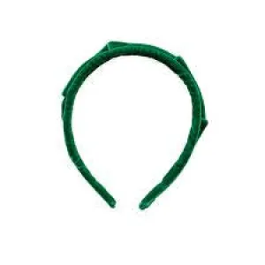 Velvet Crown Headband, Green