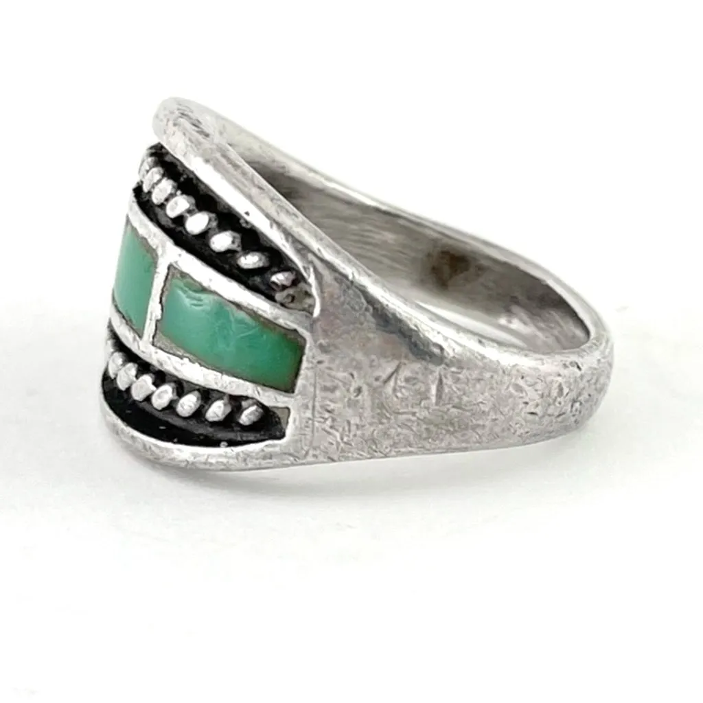 Vintage Inlaid Ring<br>Size: 9