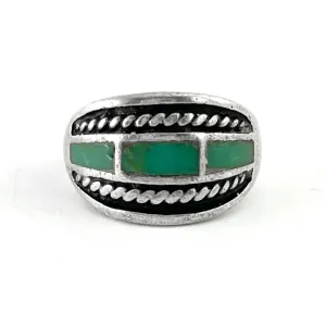 Vintage Inlaid Ring<br>Size: 9