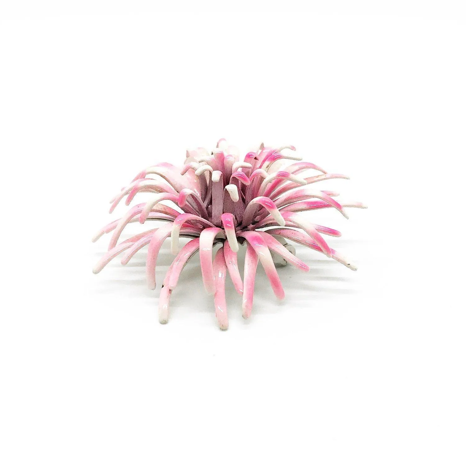 Vintage Pink and White Chrysanthemum Brooch