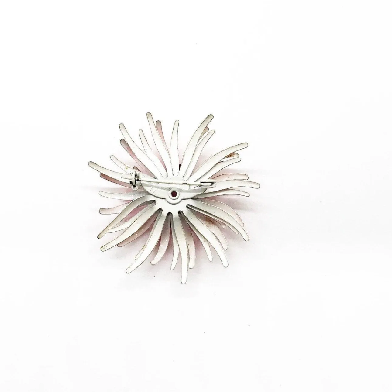 Vintage Pink and White Chrysanthemum Brooch