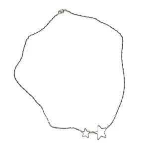 W- oxidized 2 star necklace ON-2S-*-16 