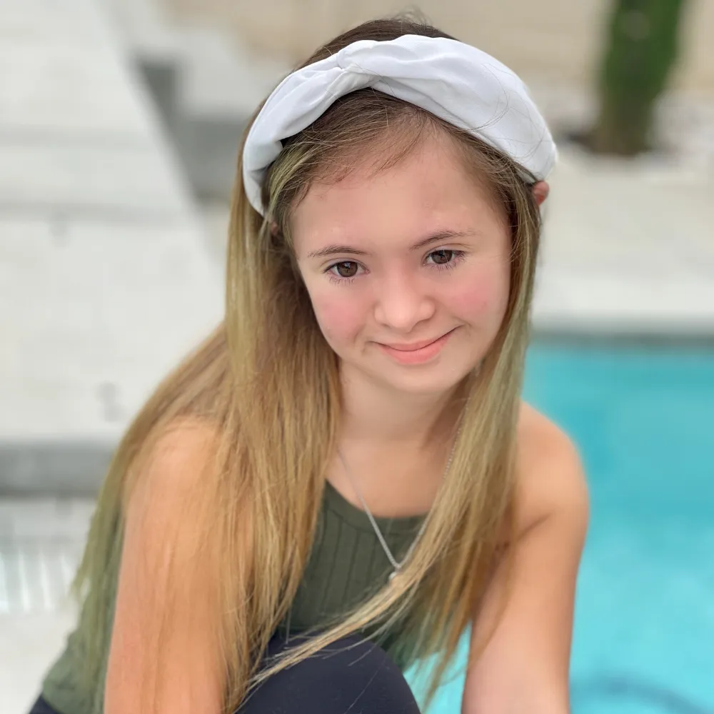 White Linen Headband
