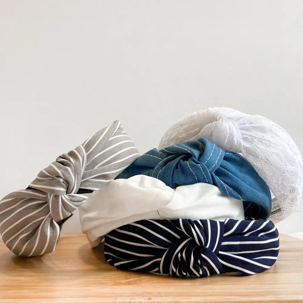 White Linen Headband