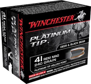 Winchester Ammo S41PTHP Supreme 41 Remington Magnum 240 GR Platinum Tip Hollow Point 20 Bx/10 Cs