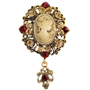 Women's Cameo Lady Victorian Brooch