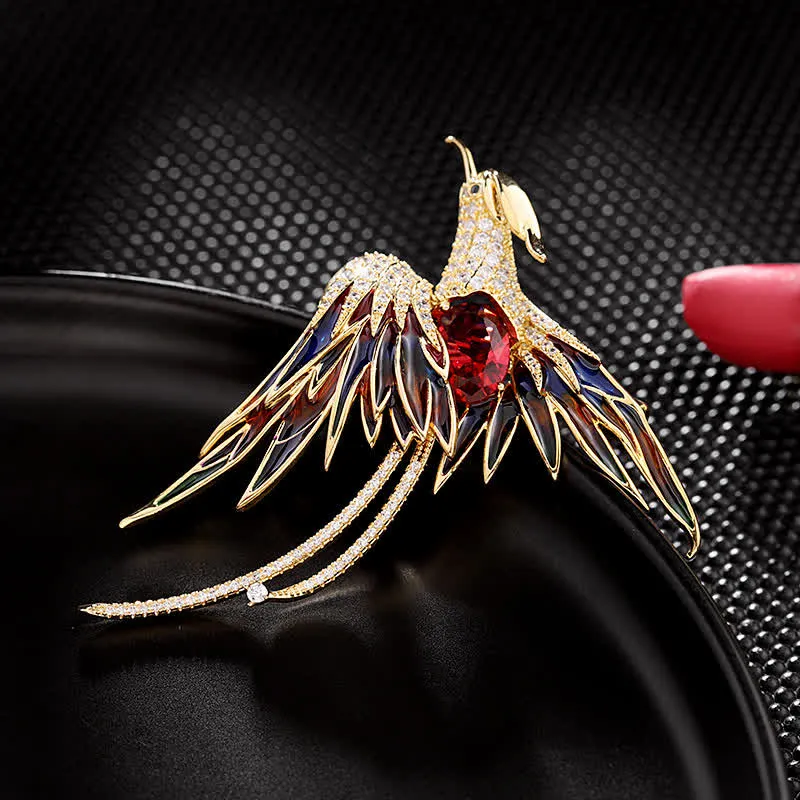 Women's Vintage Phoenix Bird Brooch