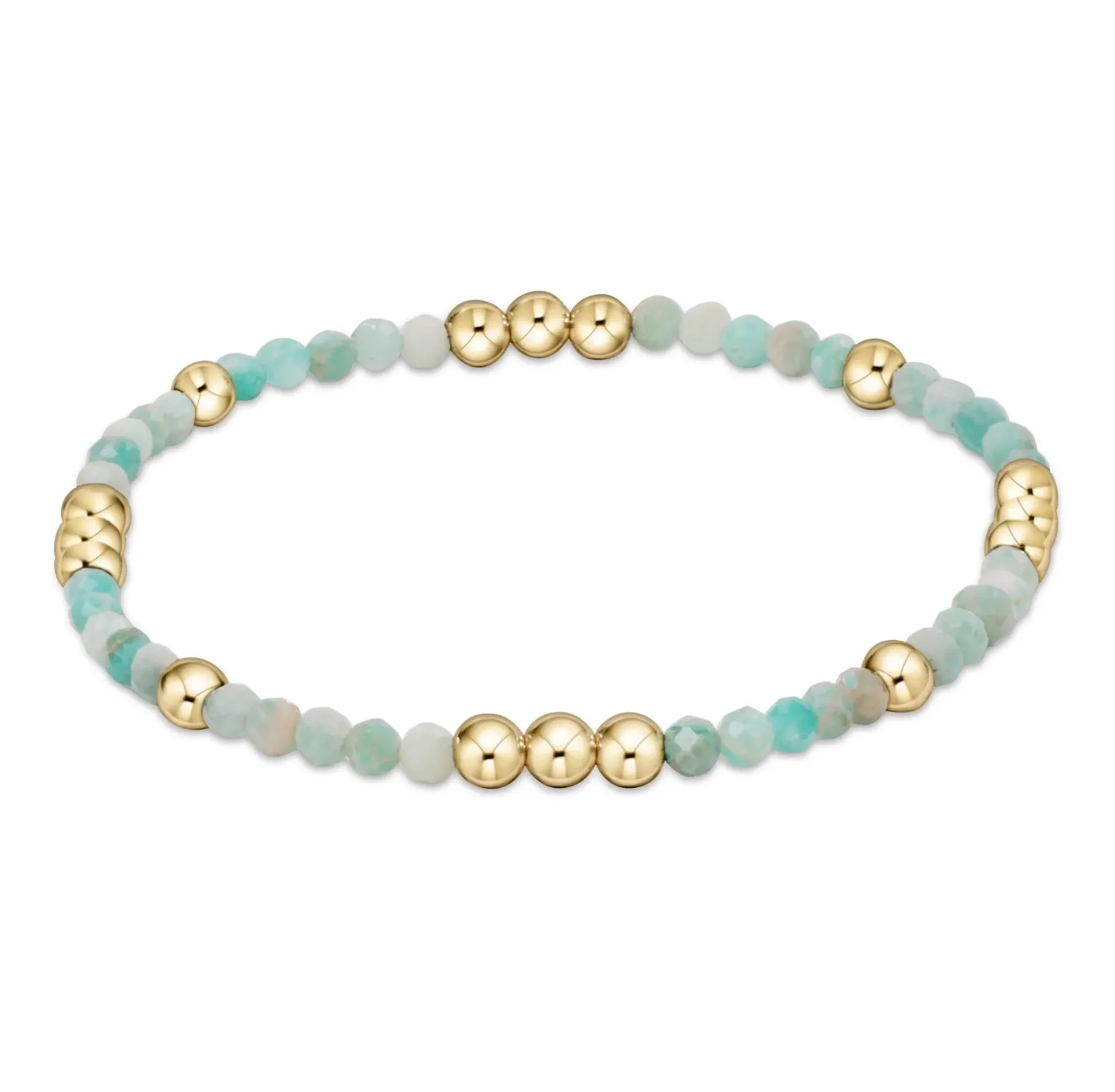 worthy pattern 3mm bead bracelet - amazonite by enewton