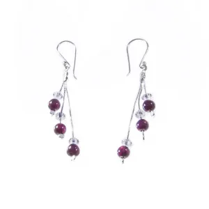 Xuxek Earrings - Garnet