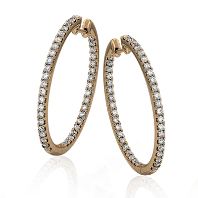 ZE220 Hoop Earring in 14k Gold with Diamonds