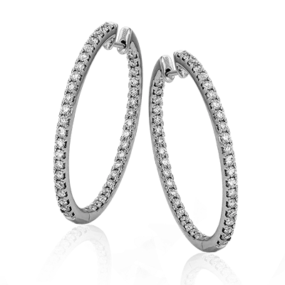 ZE220 Hoop Earring in 14k Gold with Diamonds