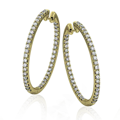ZE220 Hoop Earring in 14k Gold with Diamonds